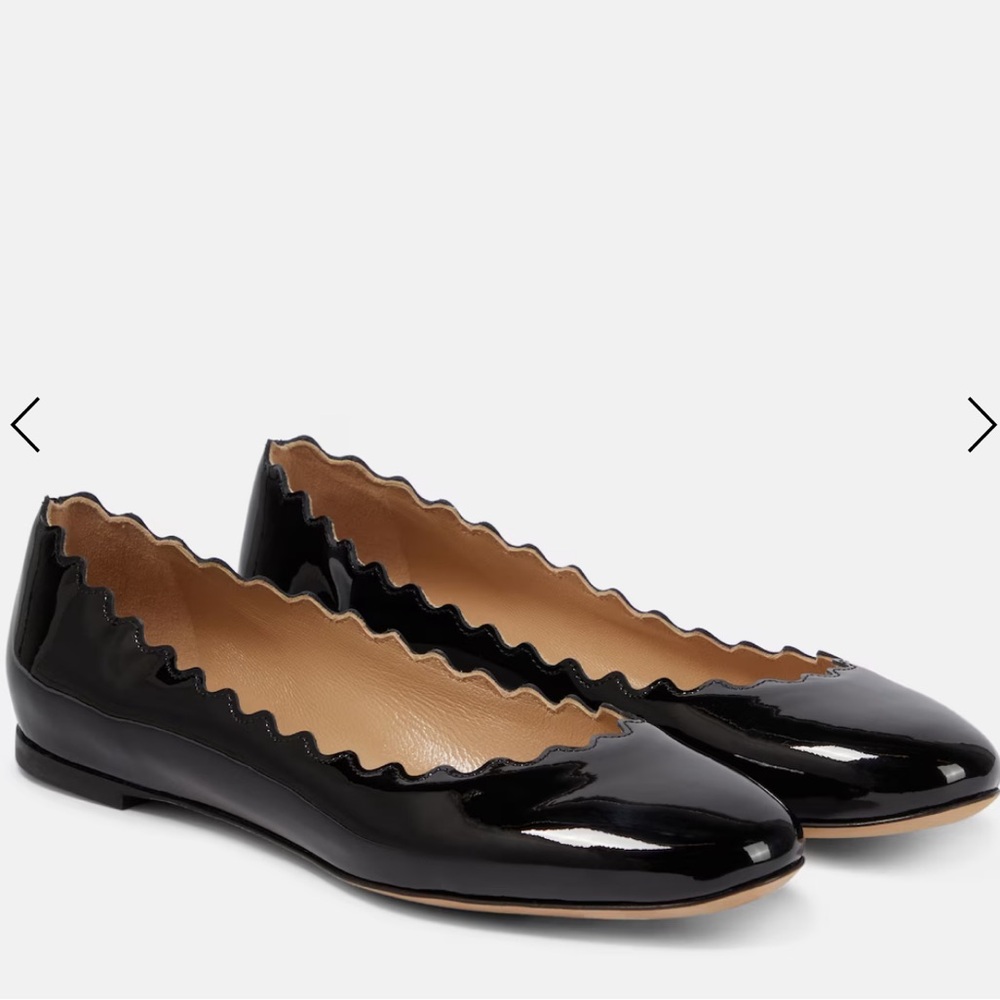 Chloe Lauren patent leather ballet flats - size 39 - new in box
